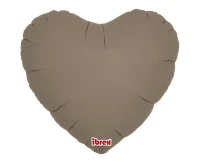Balon Ibrex Hel, serce 14", Taupe, 5 szt.