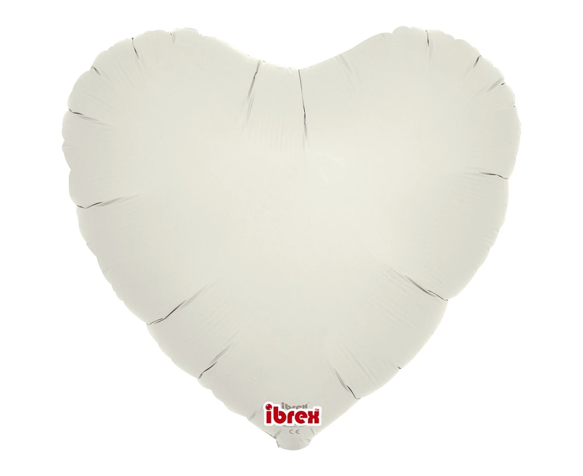 Balon Ibrex Hel, serce 14", Cloud Gray, 5 szt.