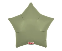 Balon Ibrex Hel, gwiazda 15", Sage Green, 5 szt.