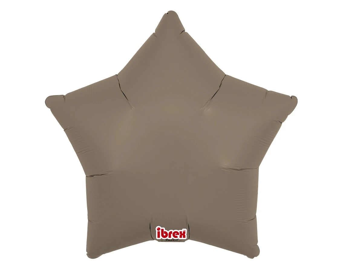 Balon Ibrex Hel, gwiazda 15", Taupe, 5 szt.