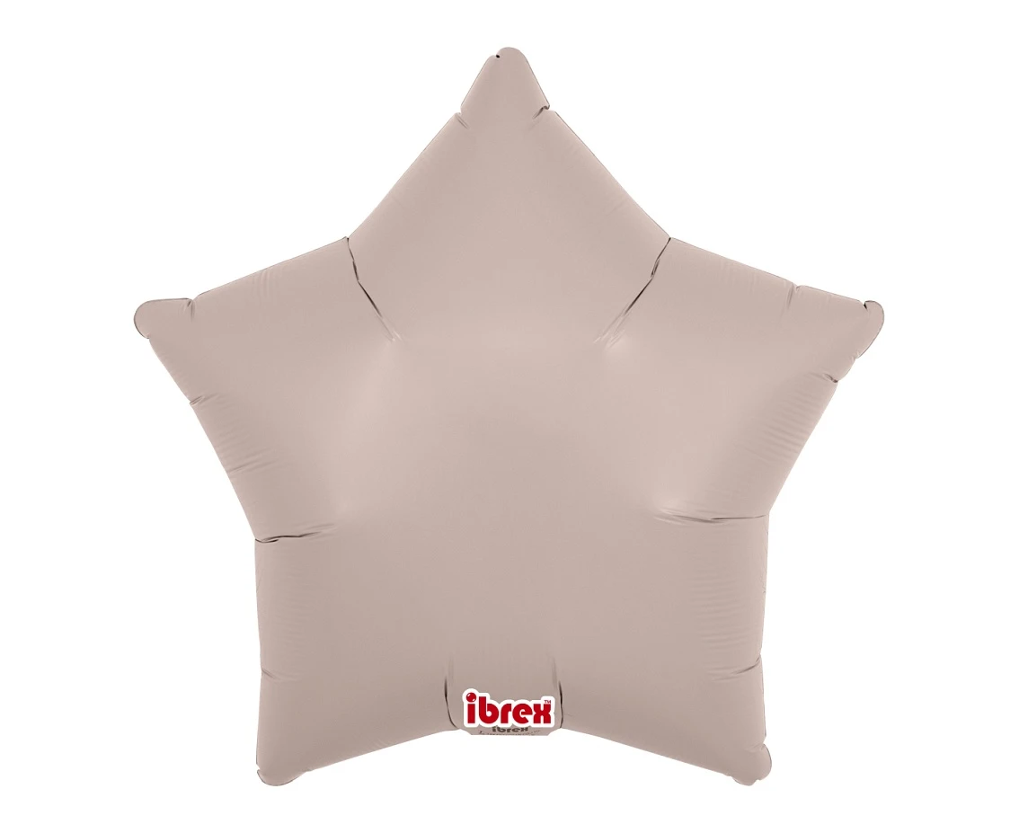 Balon Ibrex Hel, gwiazda 15", Warm Gray, 5 szt.