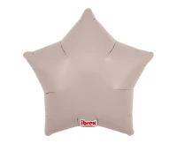Balon Ibrex Hel, gwiazda 15", Warm Gray, 5 szt.