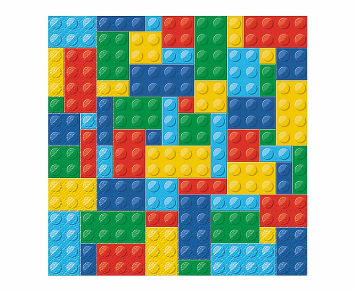 Serwetki wzorzyste Colorful Bricks 33x33 cm / 20 szt.