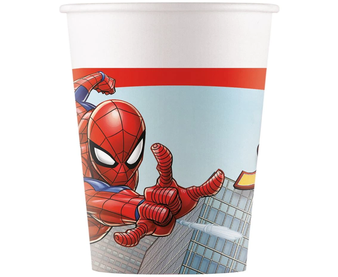 Kubeczki papierowe (WM) Spiderman Crime Fighter Marvel, 200ml, 8 szt. (SUP label) KK