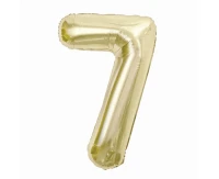 Balon foliowy B&C, cyfra 7, szampańska, 85 cm AA