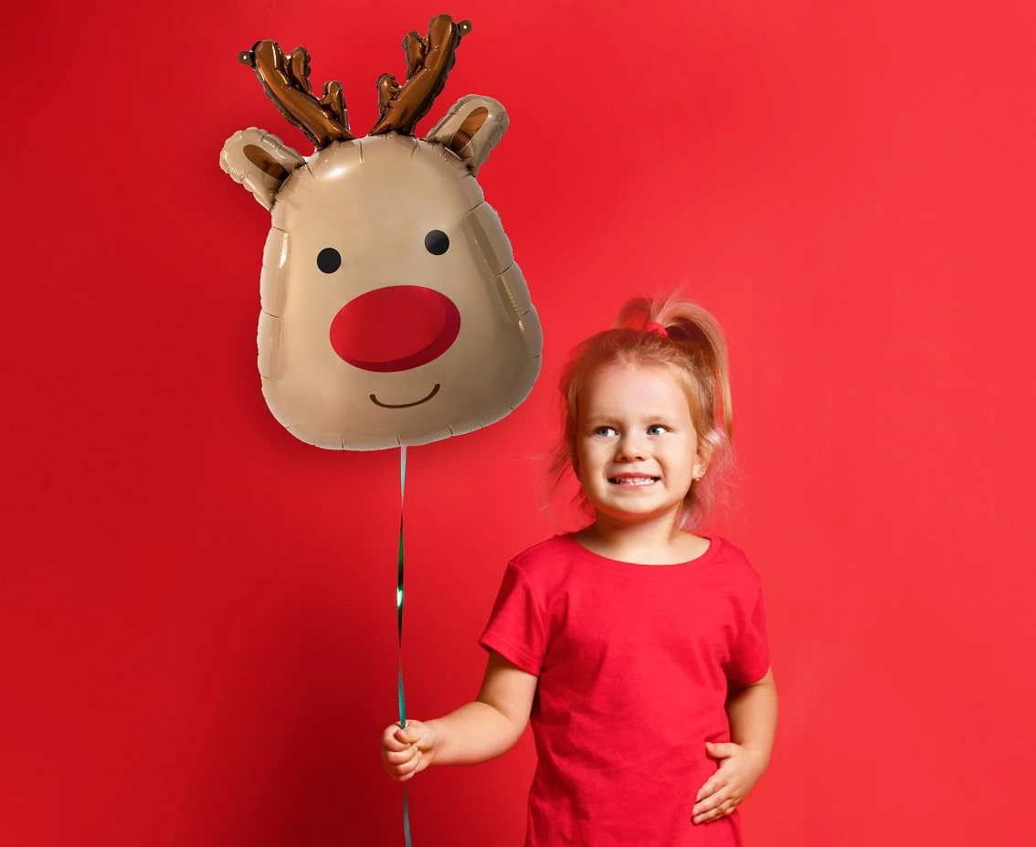 Balon foliowy Renifer, 41x61 cm (głowa) KK