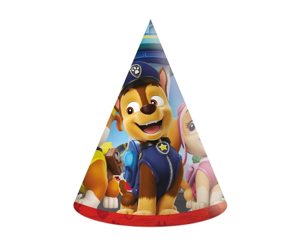 Czapeczki papierowe Paw Patrol Rescue Heroes, 6 szt.