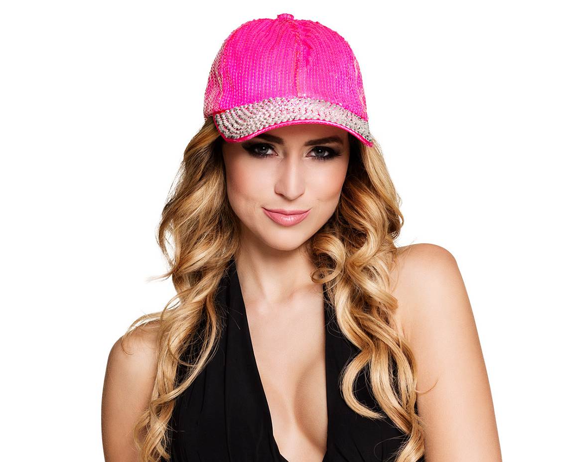 Czapka z daszkiem Bling Bling Hot Pink