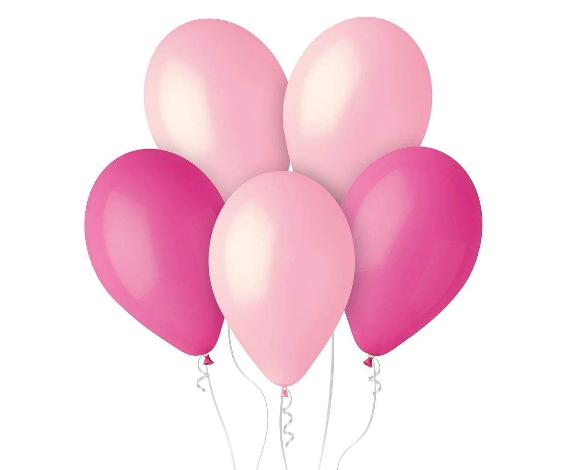 Balony Gemar 12", premium my pink world różowe, 5szt.