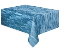 Obrus plastikowy na stół Fale Oceanu, 1,37 x 2,74 m