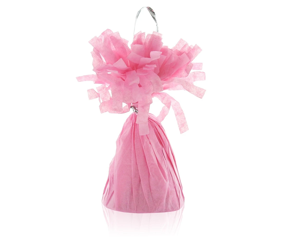 Ciężarek papierowy do balonów z helem, jasnoróżowy, 145 g/ 1 szt.
