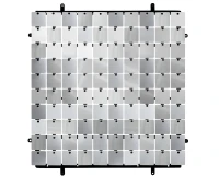 Panel dekoracyjny srebrny, czarne tło typ B, 30x30 cm/ 100 kwadratów