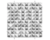 Panel dekoracyjny srebrny 3D, przezroczyste tło, 30x30 cm/ 100 kwadratów
