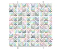 Panel dekoracyjny opalizujący 3D, przezroczyste tło, 30x30 cm/ 100 kwadratów