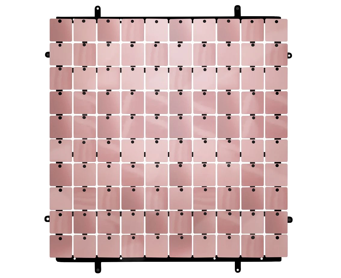 Panel dekoracyjny różowy, czarne tło typ B, 30x30 cm/ 100 kwadratów