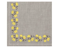 Serwetki papierowe Texture Yellow Flowers Decorata, rozm. 33 x 33 cm, 20 szt.