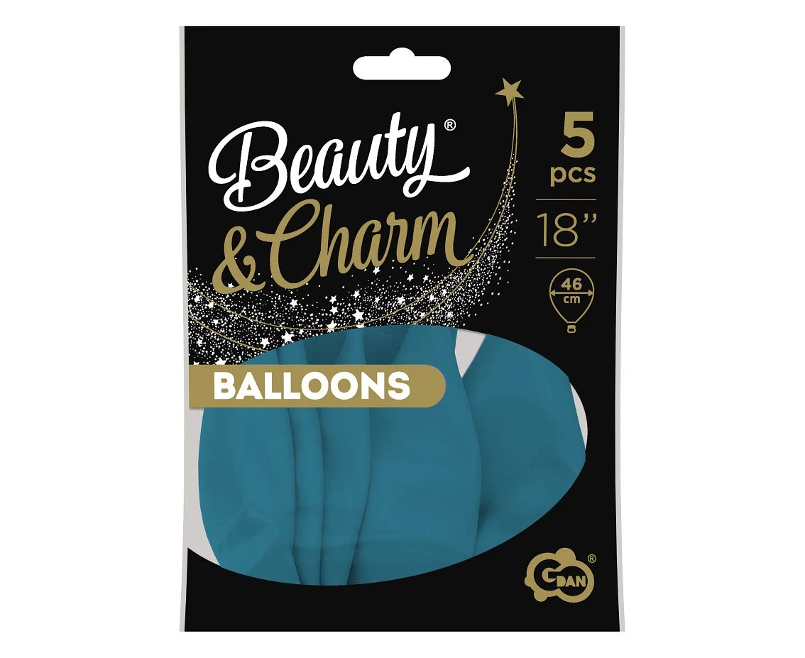 Balony B&C 18", pastel oceaniczny błękit, 5szt.
