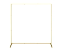 Stelaż kwadratowy metalowy, złoty, 210x210cm (14 elem.)