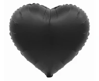 Balon foliowy B&C "Serce", matowe, czarne, 18" KK