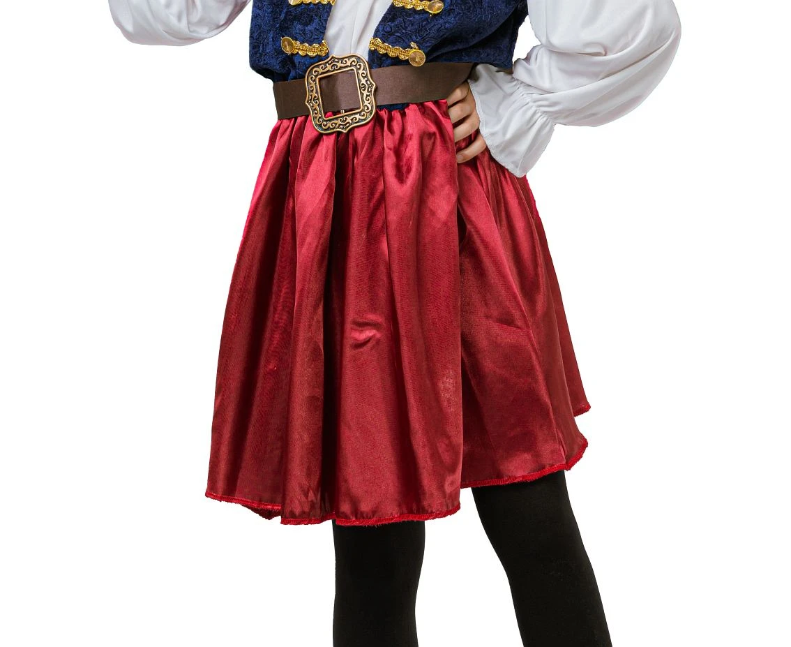 Zestaw dla dzieci Elegancka Piratka (kapelusz, sukienka, pasek), rozm. 110/120 cm