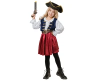 Zestaw dla dzieci Elegancka Piratka (kapelusz, sukienka, pasek), rozm. 110/120 cm