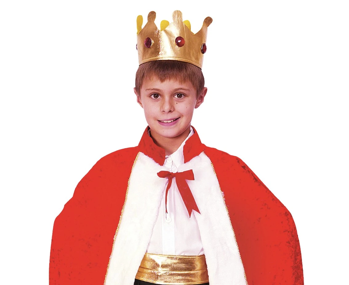 Zestaw dla dzieci Peleryna Króla (peleryna, korona), rozm.120/130 cm