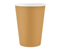 Kubeczki pap. jednokolorowe złote, 250ml/ 6szt. KK