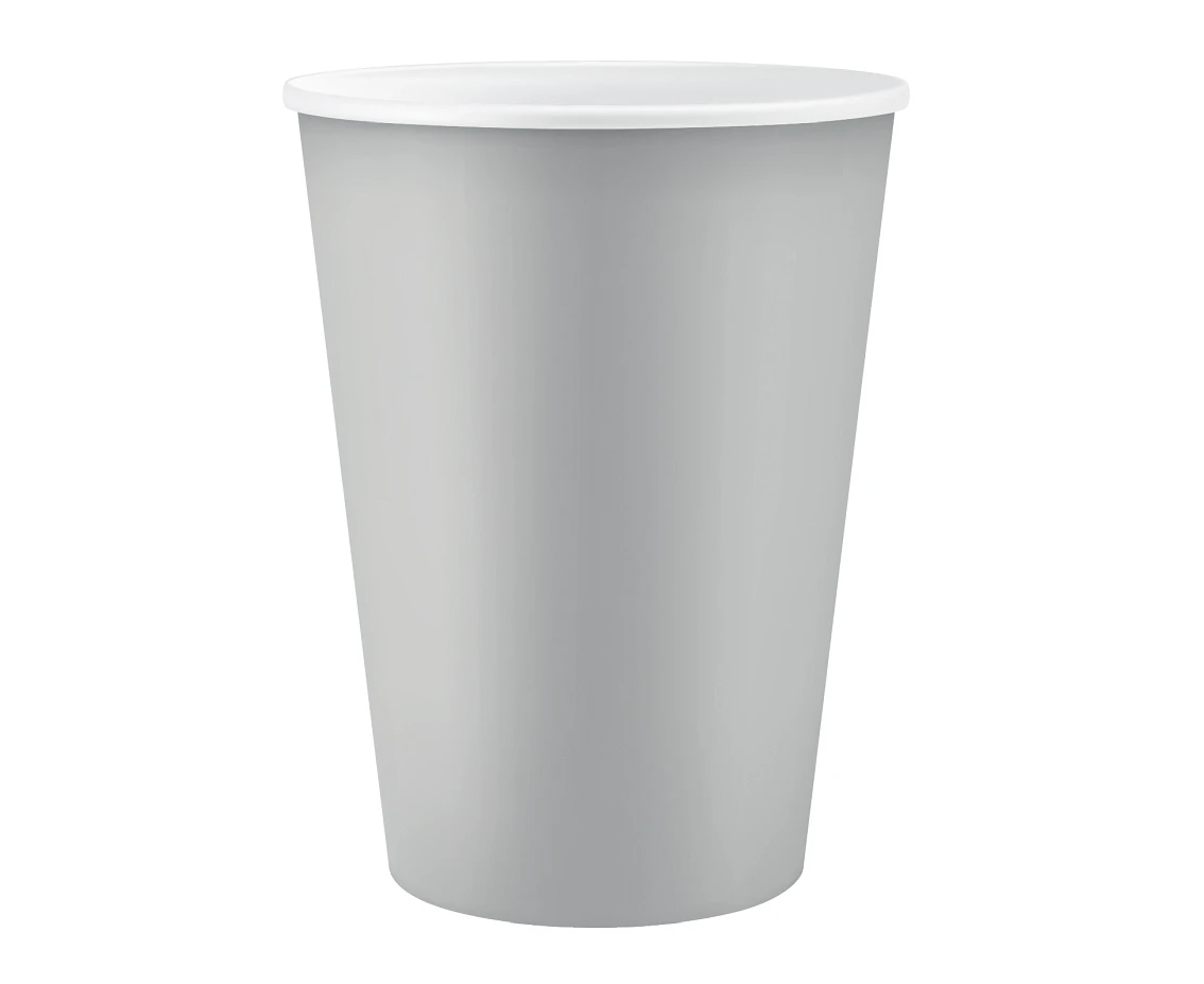 Kubeczki pap. jednokolorowe srebrne, 250ml/ 6szt. KK