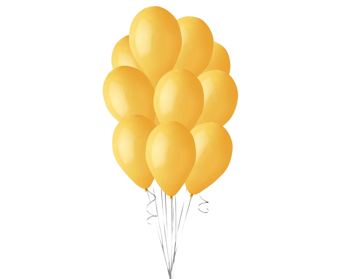 Balony Gemar 10", pastel premium ciemnożółte, 10szt.