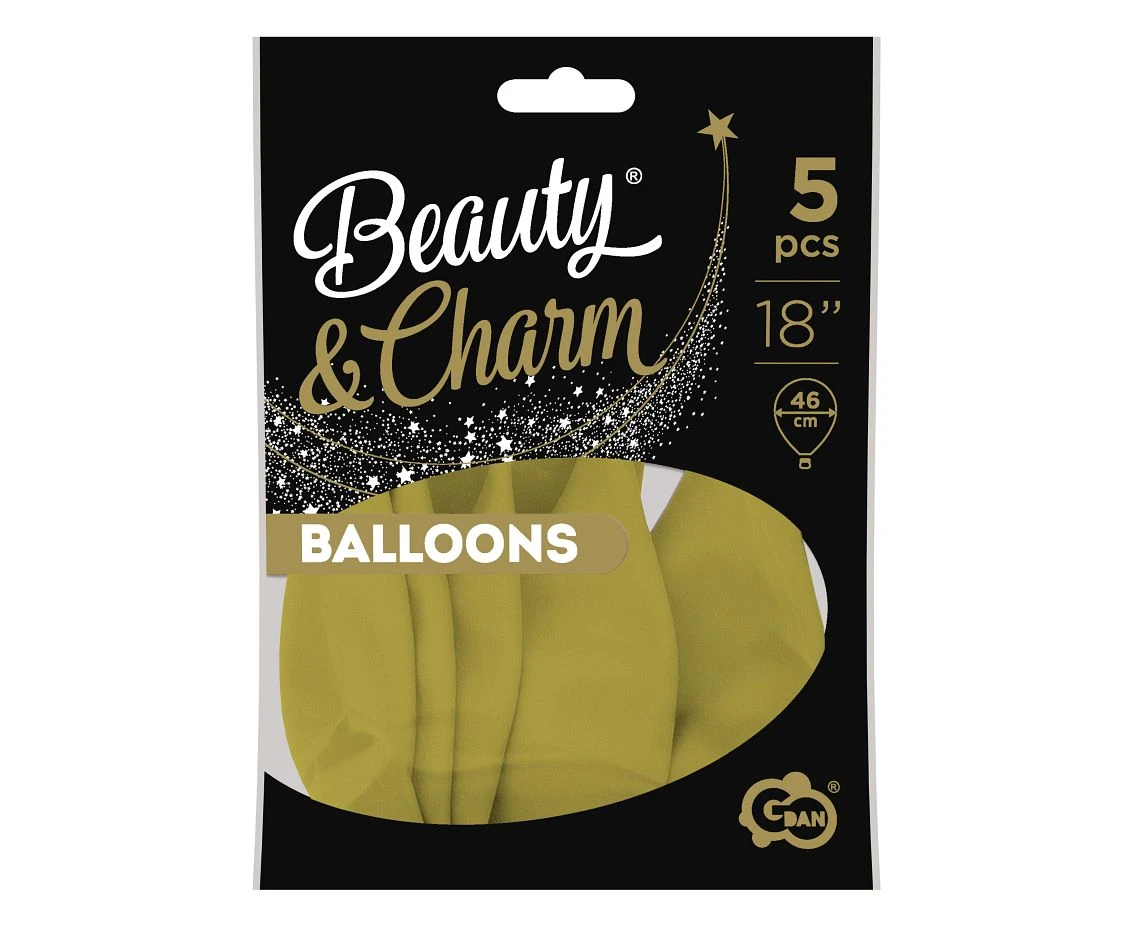 Balony B&C 18", pastel oliwkowe, 5szt.