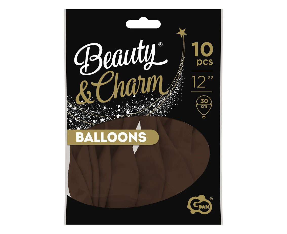 Balony B&C 12", pastel brązowe, nowy kolor, 10szt.