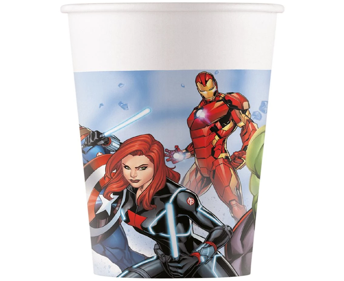 Kubeczki papierowe Avengers Infinity Stones Marvel, 200ml, 8szt. (FSC) KK
