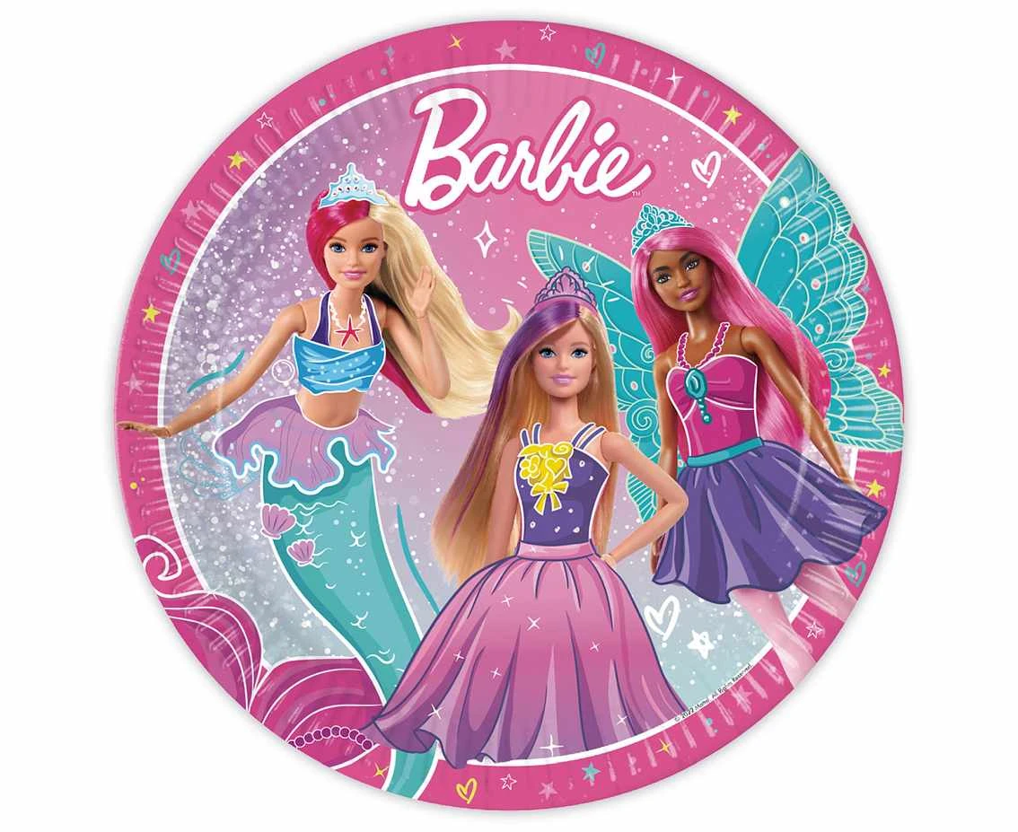 Talerzyki papierowe Barbie Fantasy Next Generation Mattel, 23cm, 8 szt. FSC