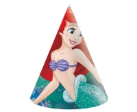 Czapeczki papierowe Ariel Curious Decorata Party Disney, 6 szt. FSC KK