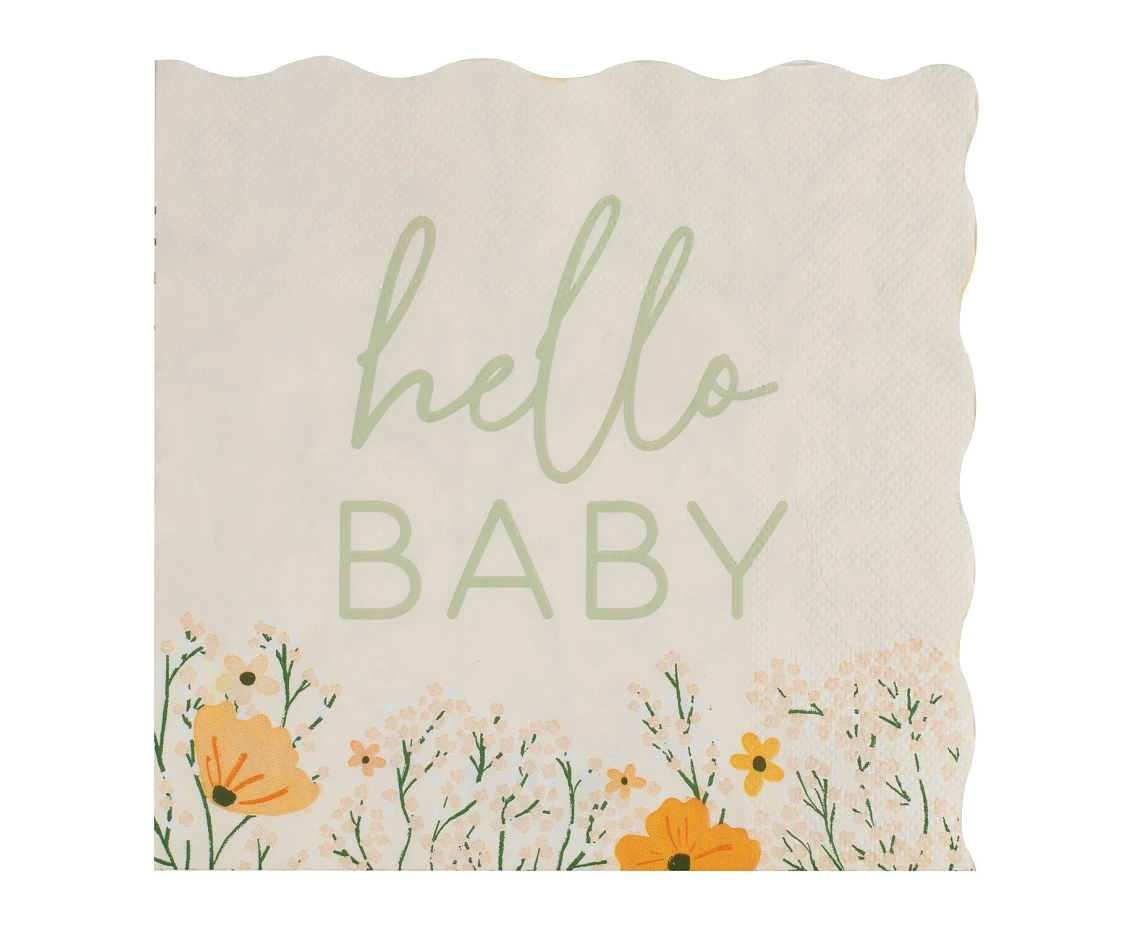 Serwetki papierowe Floral Hello Baby 33 x 33 cm, 17 szt. KK