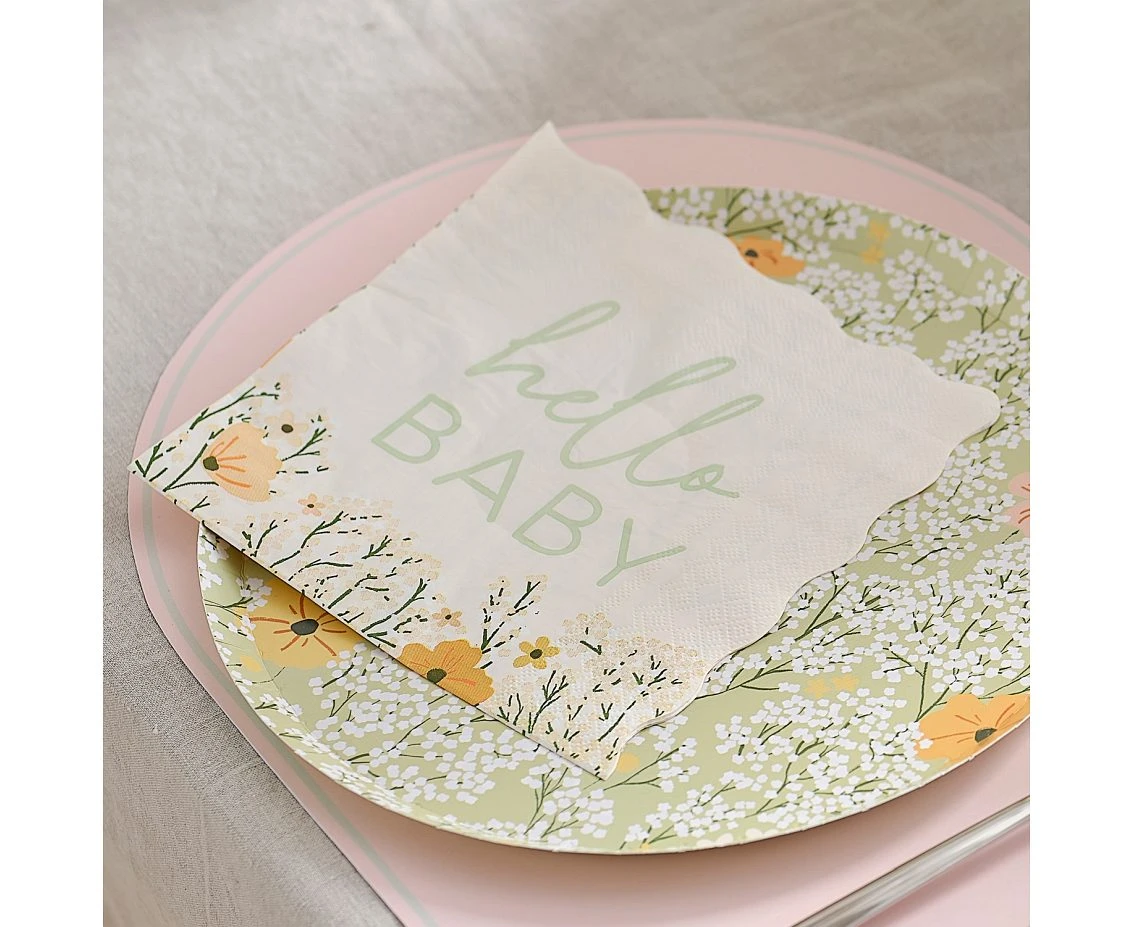 Serwetki papierowe Floral Hello Baby 33 x 33 cm, 17 szt. KK