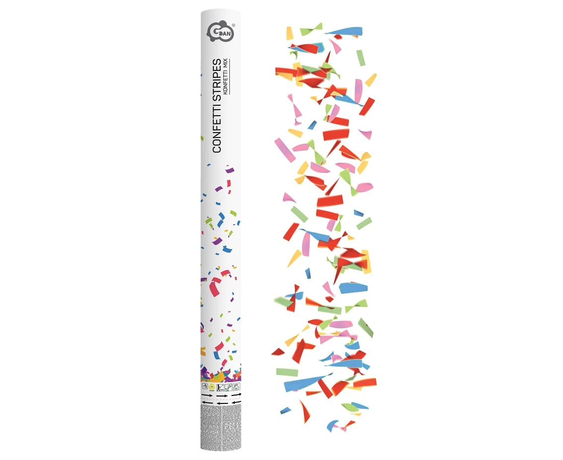 Konfetti pneumatyczne Mix, papierowe / 60 cm
