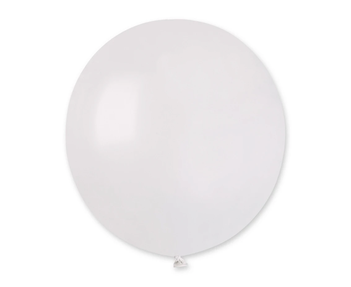 Balony Gemar 19", metalik białe, 25szt.