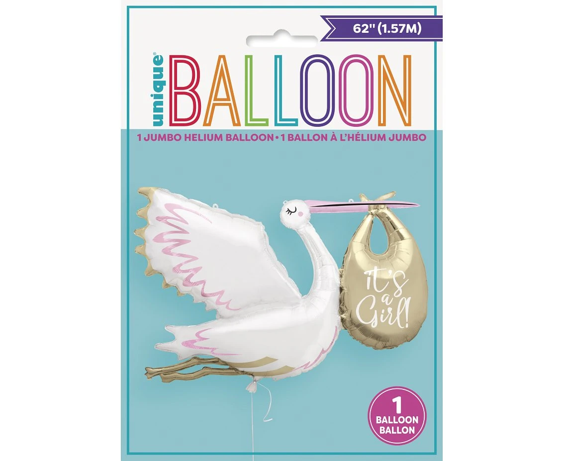 Balon foliowy 62" UQ It's a Girl, 1 szt.