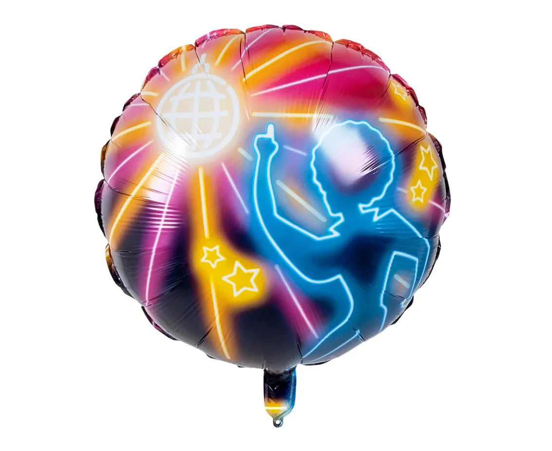 Balon foliowy Disco Fever, dwustronny, 45cm