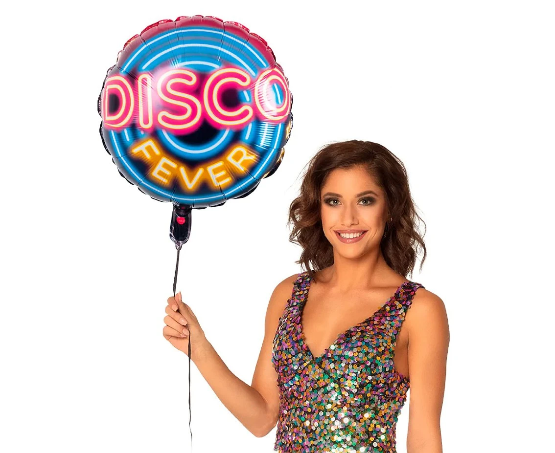 Balon foliowy Disco Fever, dwustronny, 45cm