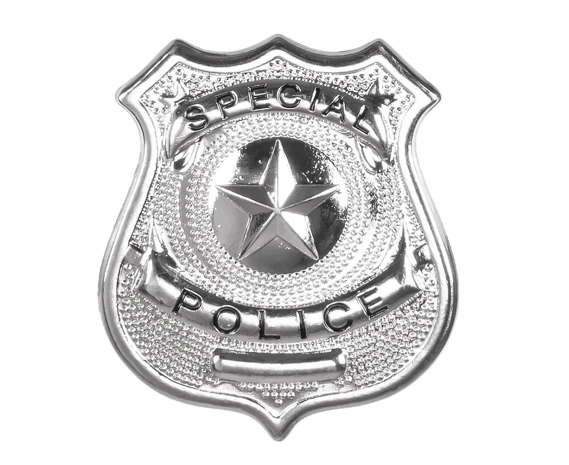 Zestaw dla dorosłych Policjant ( okulary, wisiorek, odznaka)