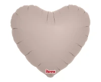 Balon Ibrex Hel, serce 14", Warm Gray, 5 szt.