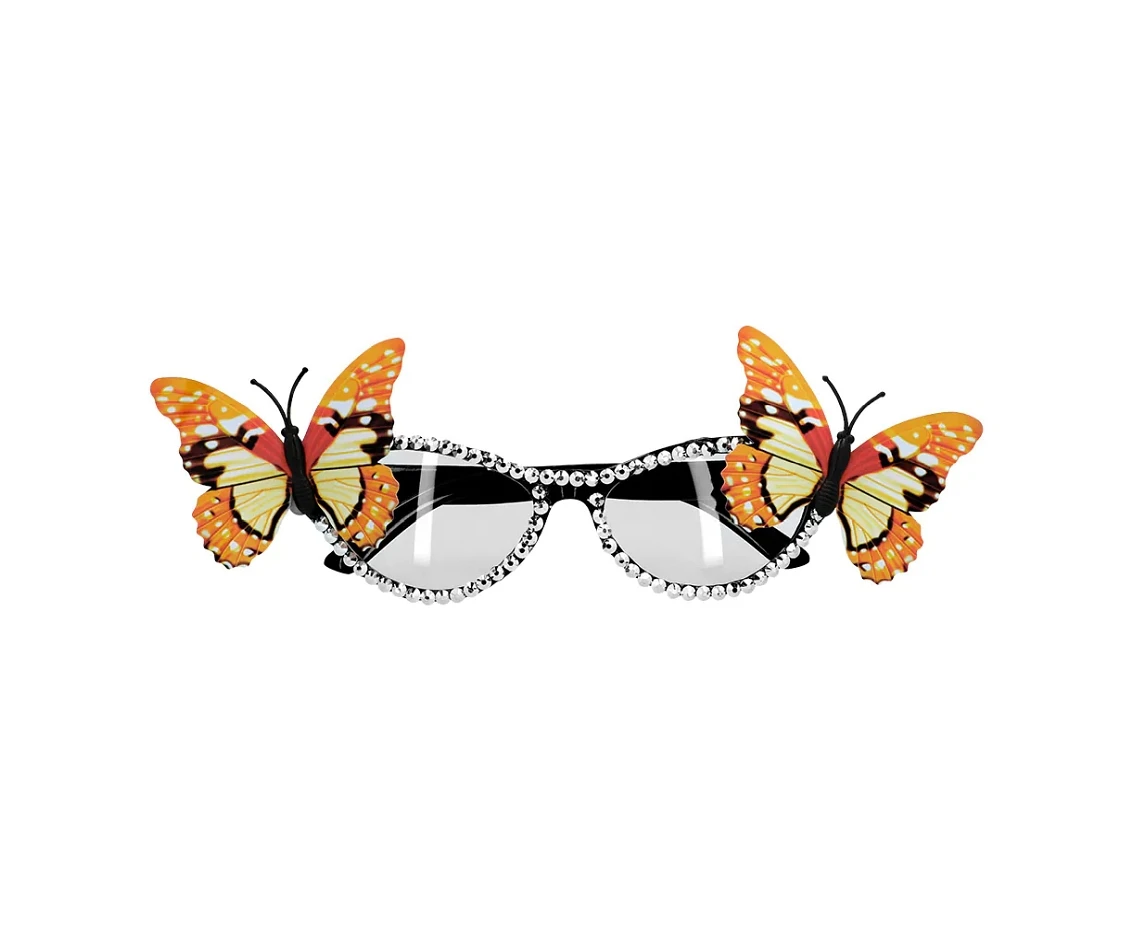 Okulary damskie Party Motyl, wielokolorowe