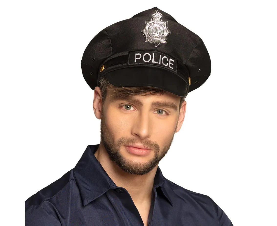 Czapka dla dorosłych Police, czarna