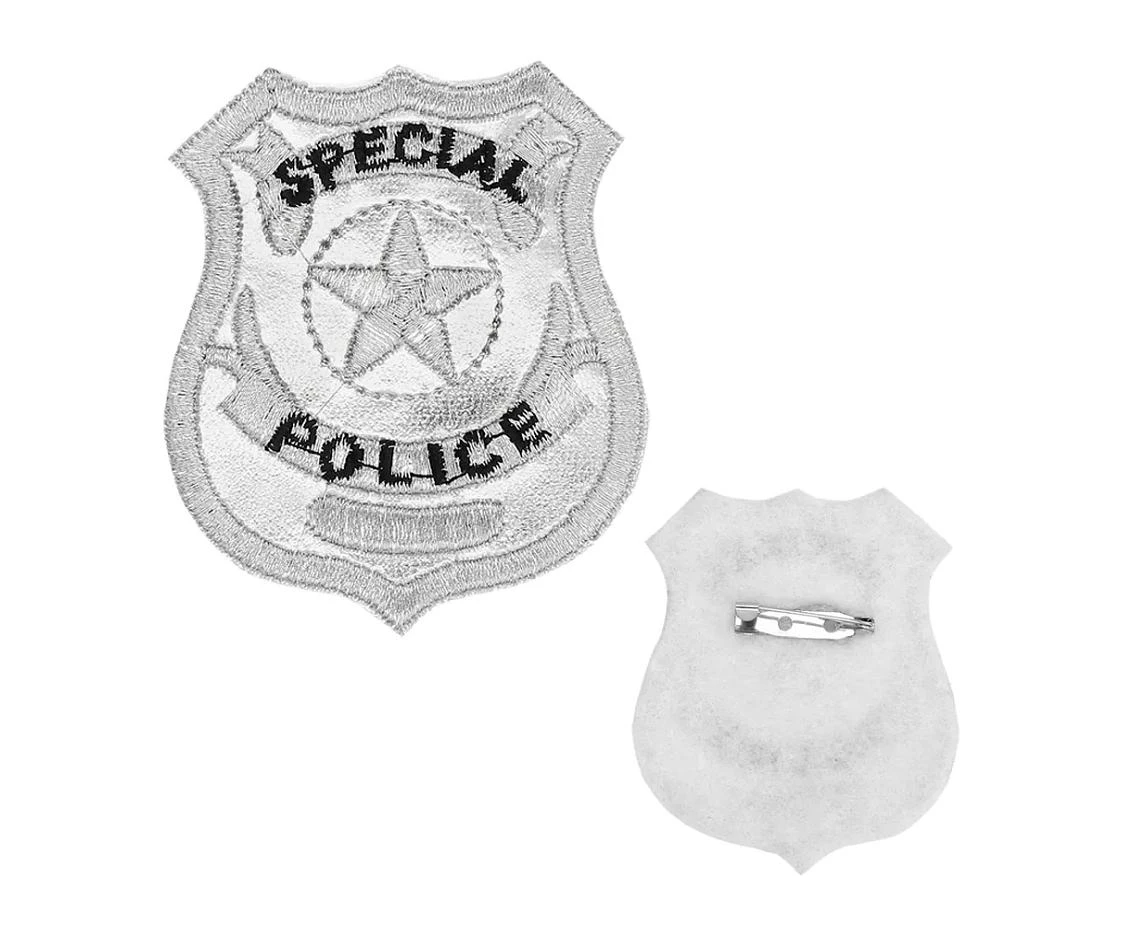 Zestaw dla dorosłych Policjant (okulary, odznaka, pagony)