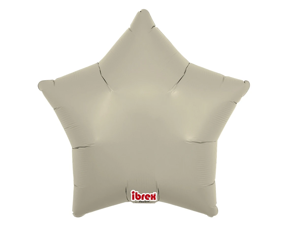 Balon Ibrex Hel, gwiazda 15", Sand Gray, 5 szt.