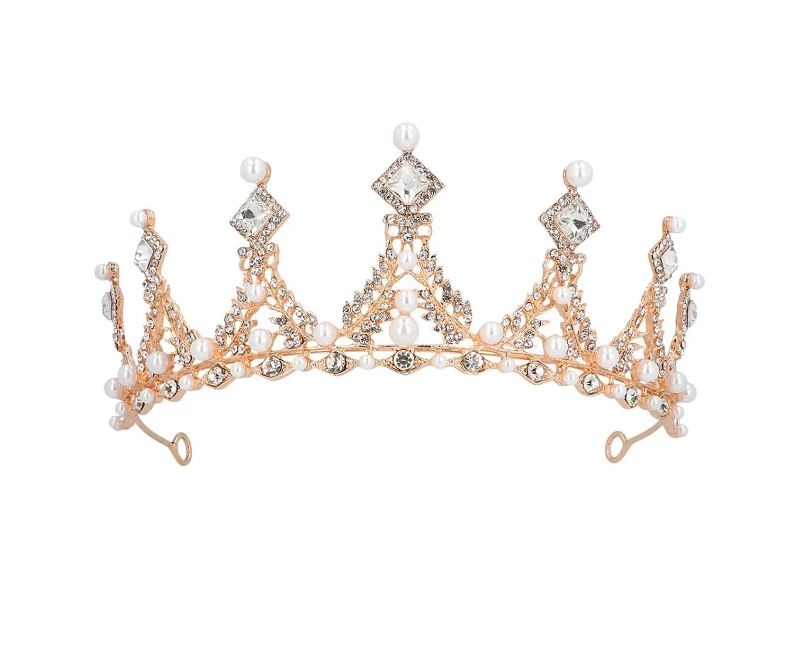 Tiara metalowa Elizabeth, złota