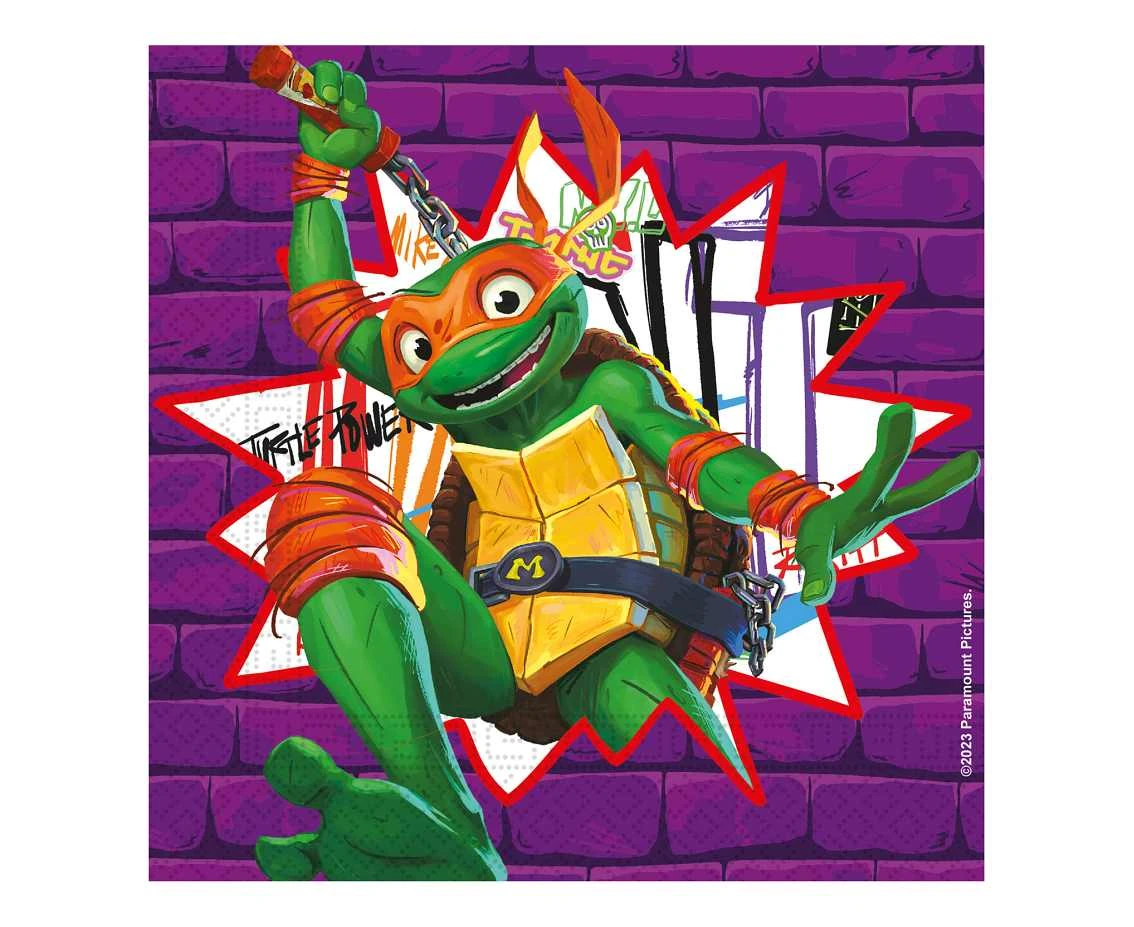 Serwetki papierowe Teenage Mutant Ninja Turtle Nickelodeon, 33x33 cm, 20 szt. (papier FSC) KK