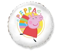 Balon foliowy 18" FX - Happy Peppa (biały), 1 szt., niepakowany